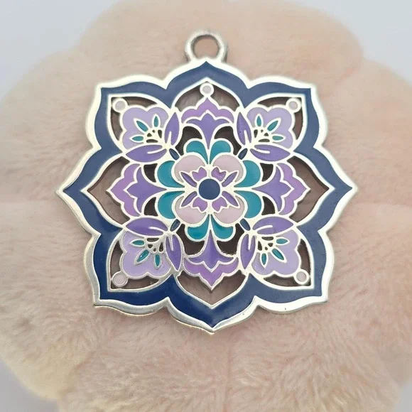 BRIGHTON "Casablanca Jewel" Necklace Reversible Crystals Enamel Silver Plate 18" - Picture 4 of 10